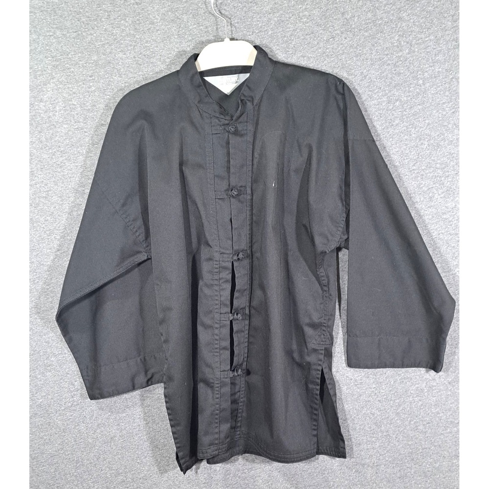 Century Martial Arts Kung Fu Tai‎ Chi Jacket Black Frog Button Size 4 Mens